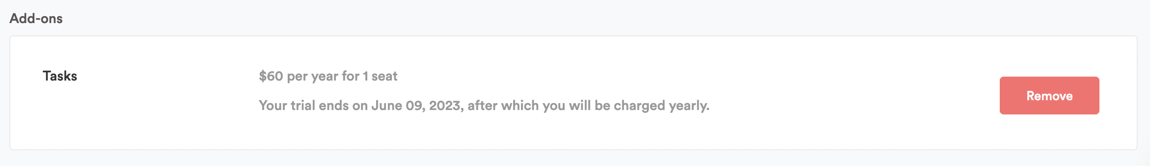 Remove Tasks trial
