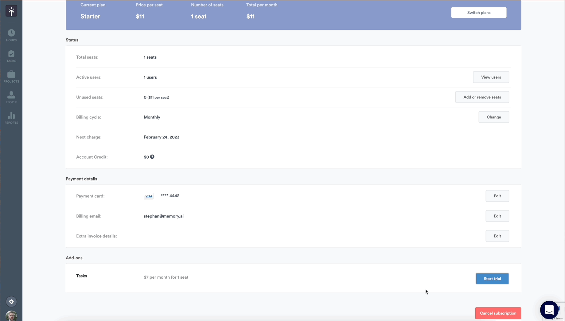Tasks trial